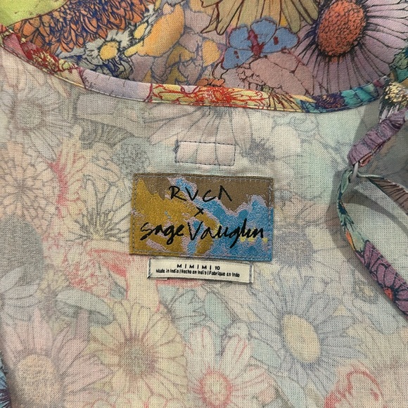 NWT RVCA printed slip dress - Picture 6 of 6